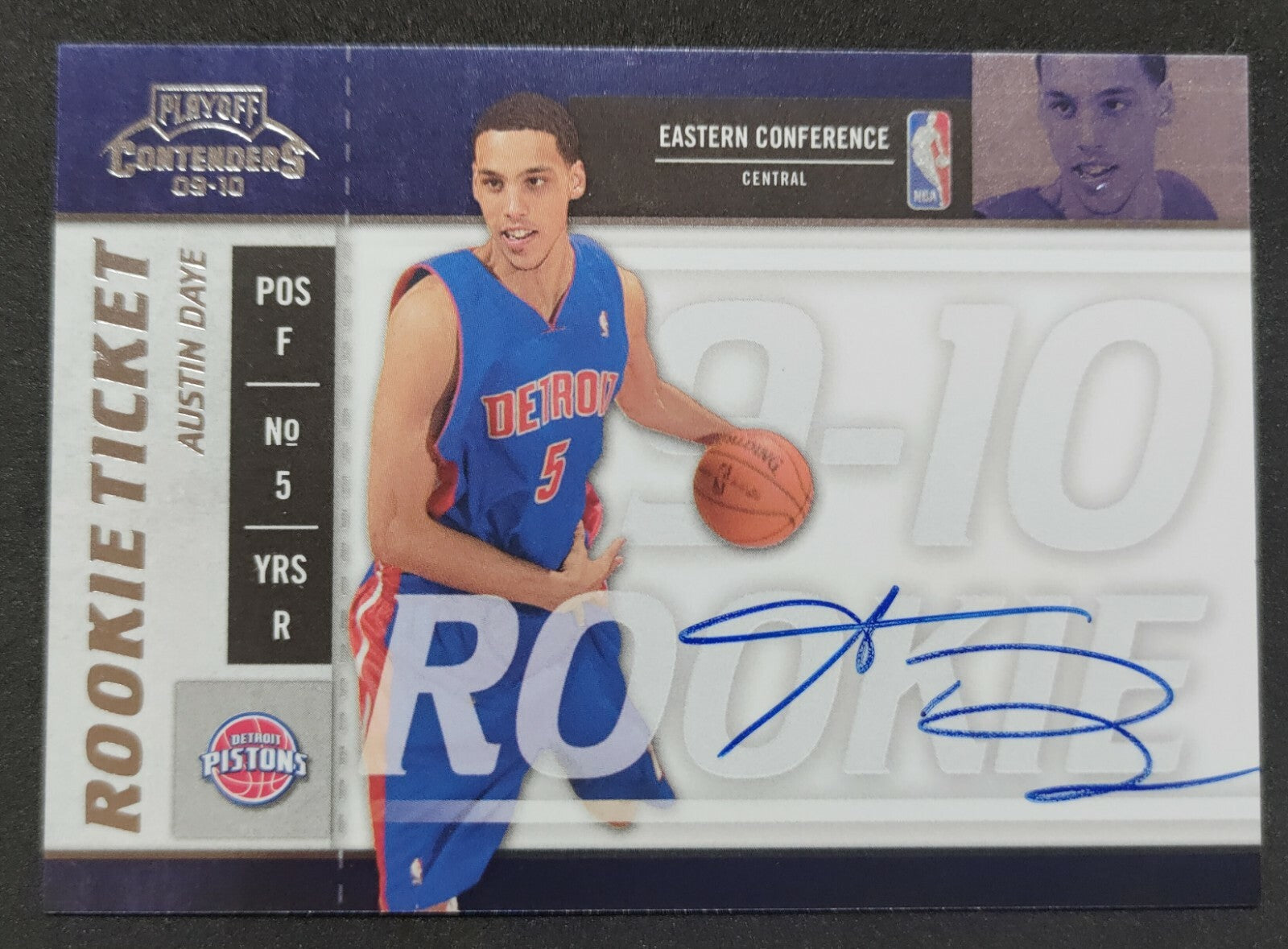 2010 Panini Contenders Rookie Ticket Austin Daye Signed Card - Sporting Goods:Sports Trading Cards:Trading Card Singles